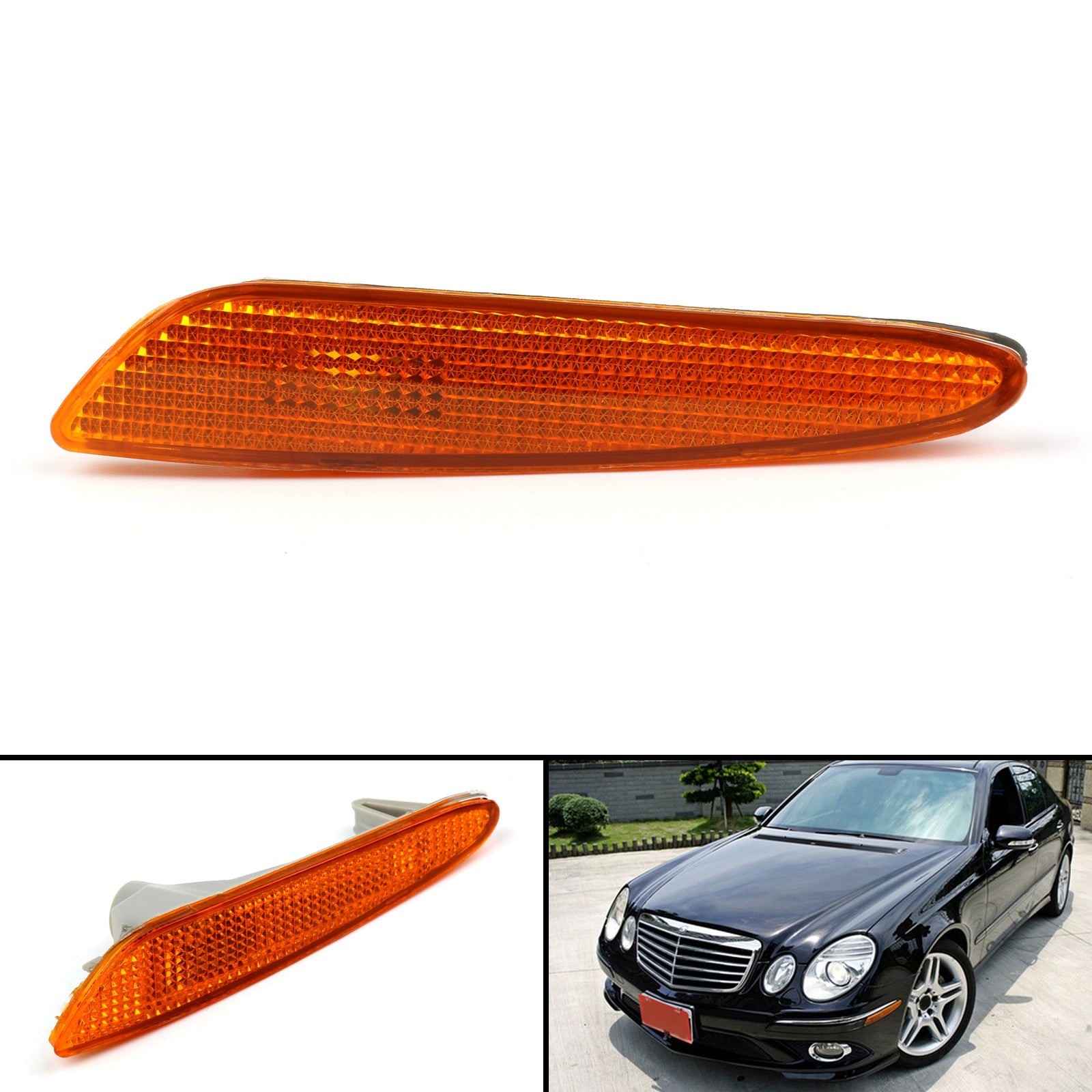 For Benz W211 E-Class 2003-2006 Side Marker Light in Bumper Turn Signal Lamp Generic