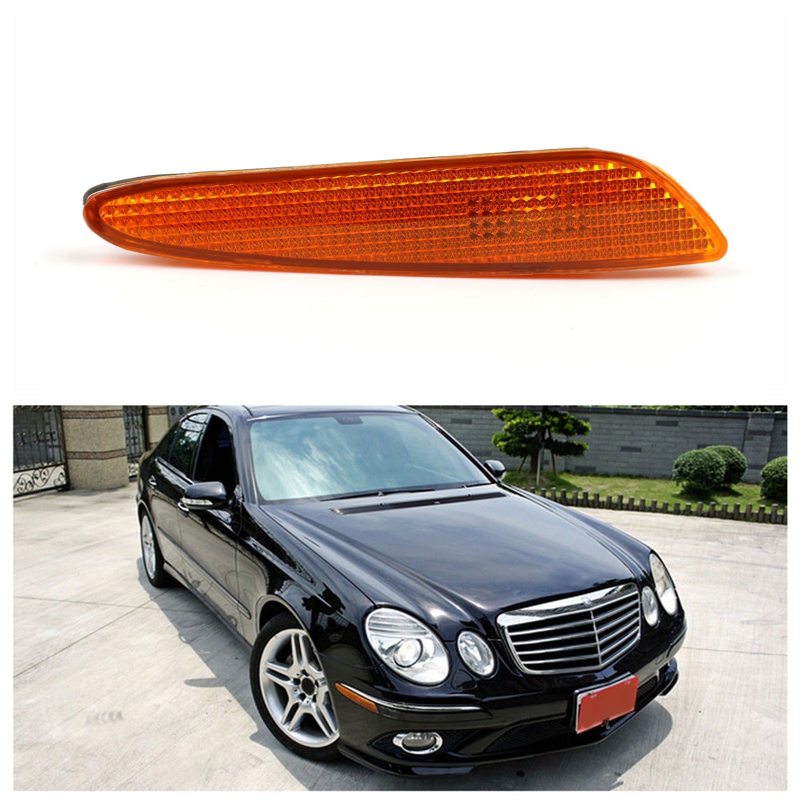 For Benz W211 E-Class 2003-2006 Side Marker Light in Bumper Turn Signal Lamp Generic