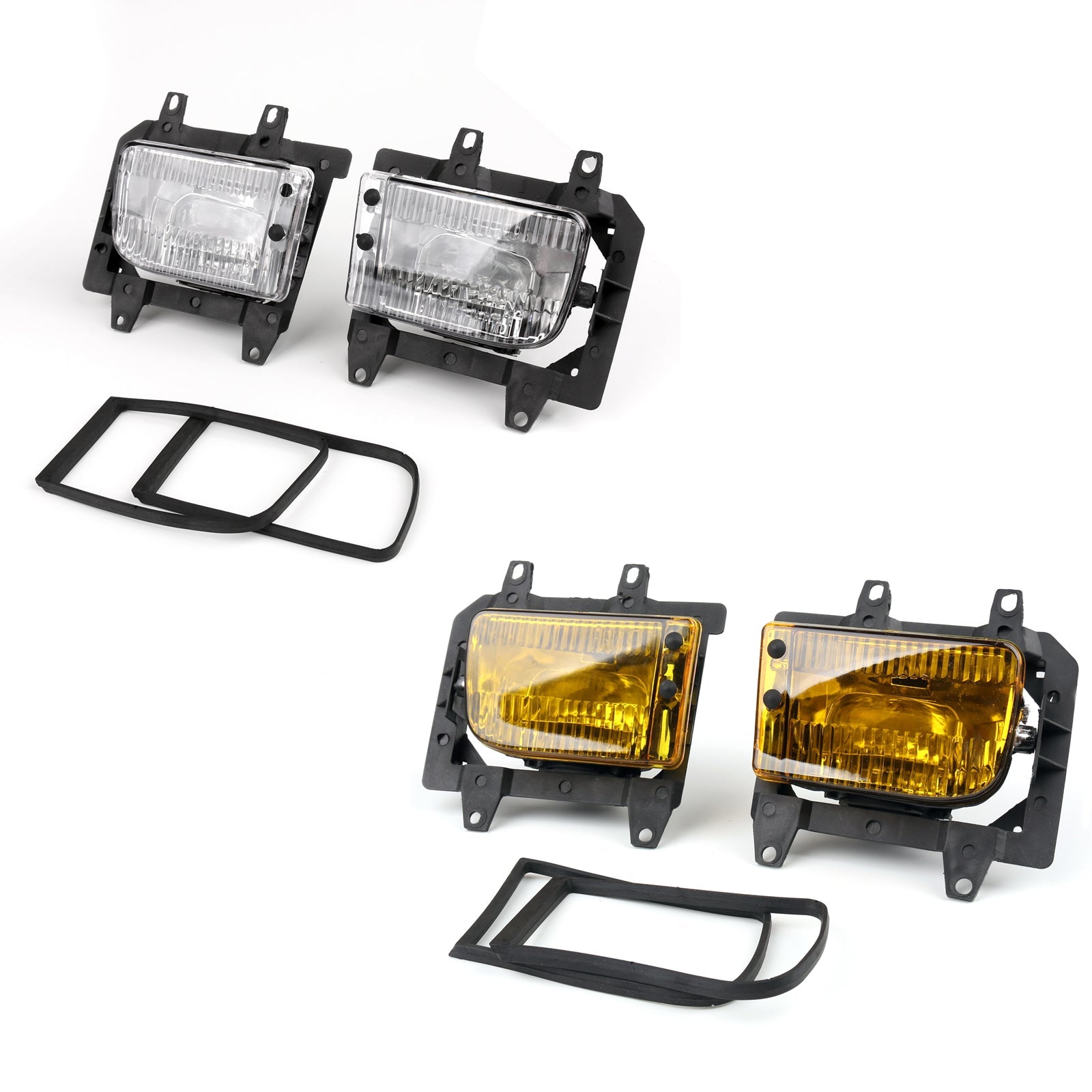 Front Bumper Fog Lights Plastic Lens Kit For 85-93 BMW E30 3-Series Sedan