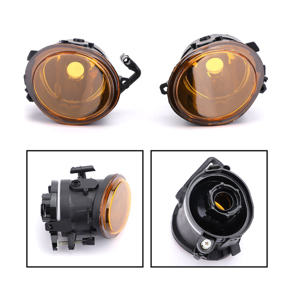 Pair Replacement Yellow Lens Fog Lights Lamps For 2001-2006 BMW E46 M3 4 Door