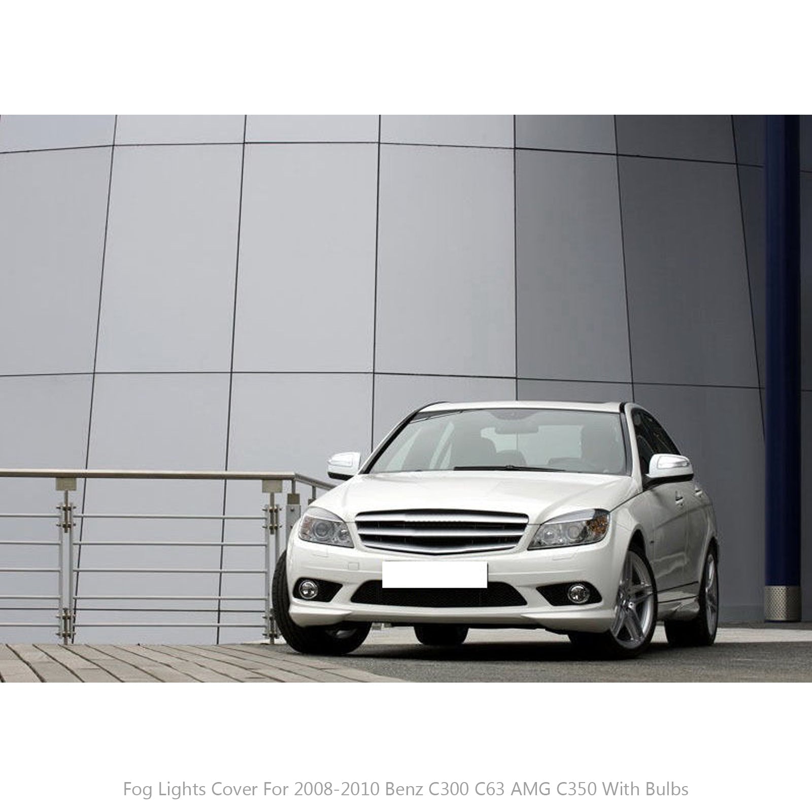 مصباح الضباب الأمامي يسار/يمين مع لمبات لـ 2008-2010 Benz C300 C63 AMG C350 Generic