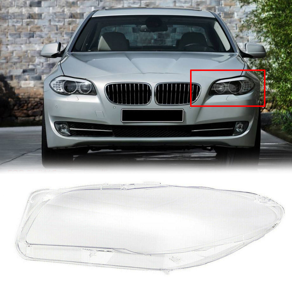 Cubierta de faro lateral izquierdo y derecho, lentes de lente de faro para BMW F10/18 520 523 525 535 530 10-14 genérico