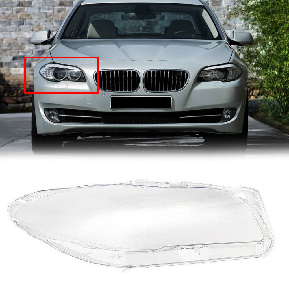 Cubierta de faro lateral izquierdo y derecho, lentes de lente de faro para BMW F10/18 520 523 525 535 530 10-14 genérico