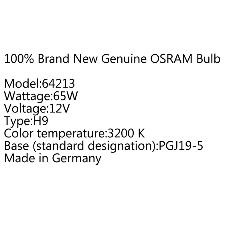 1 X أوسرام 65 وات 12 فولت H9 PGJ19-5 مصباح هالوجين أمامي 64213 صنع في ألمانيا عام