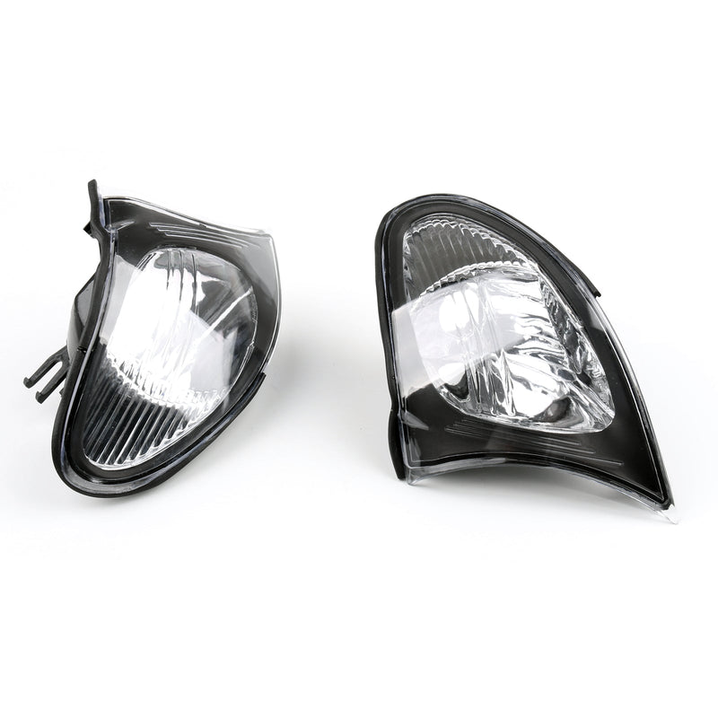 أضواء ركن أوروبية - كريستال شفاف مع حواف دخان لسيارة BMW E46 3-Series 4Dr Generic 02-05