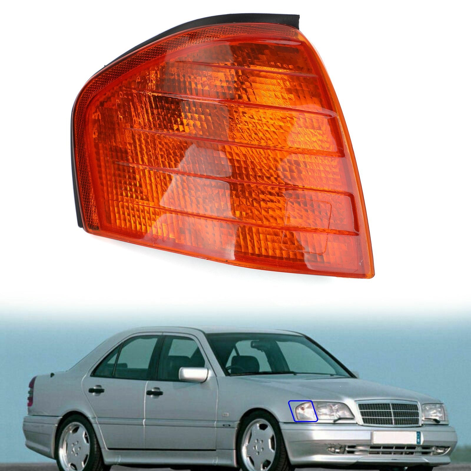 Left/Right Corner Lights Turn Signal Lamps For Benz C Class W202 1994-2000 Generic