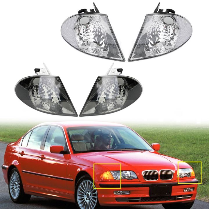 Luces transparentes de esquina de esquina de señal de giro para BMW Serie 3 E46 99-01 gris genérico