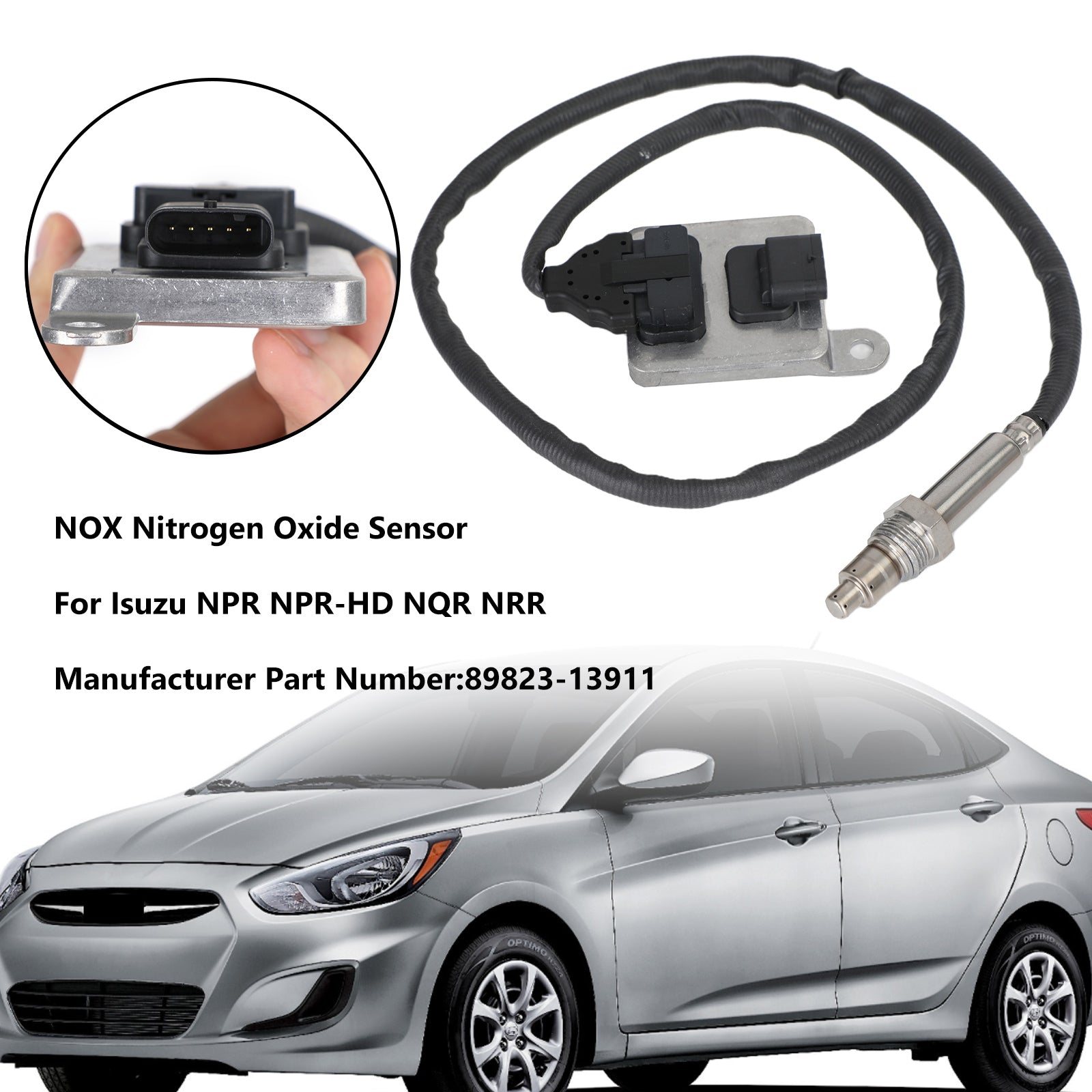 Sensor de óxido de nitrógeno NOX 89823-13911 para Isuzu NPR NPR-HD NQR NRR 2010-2013