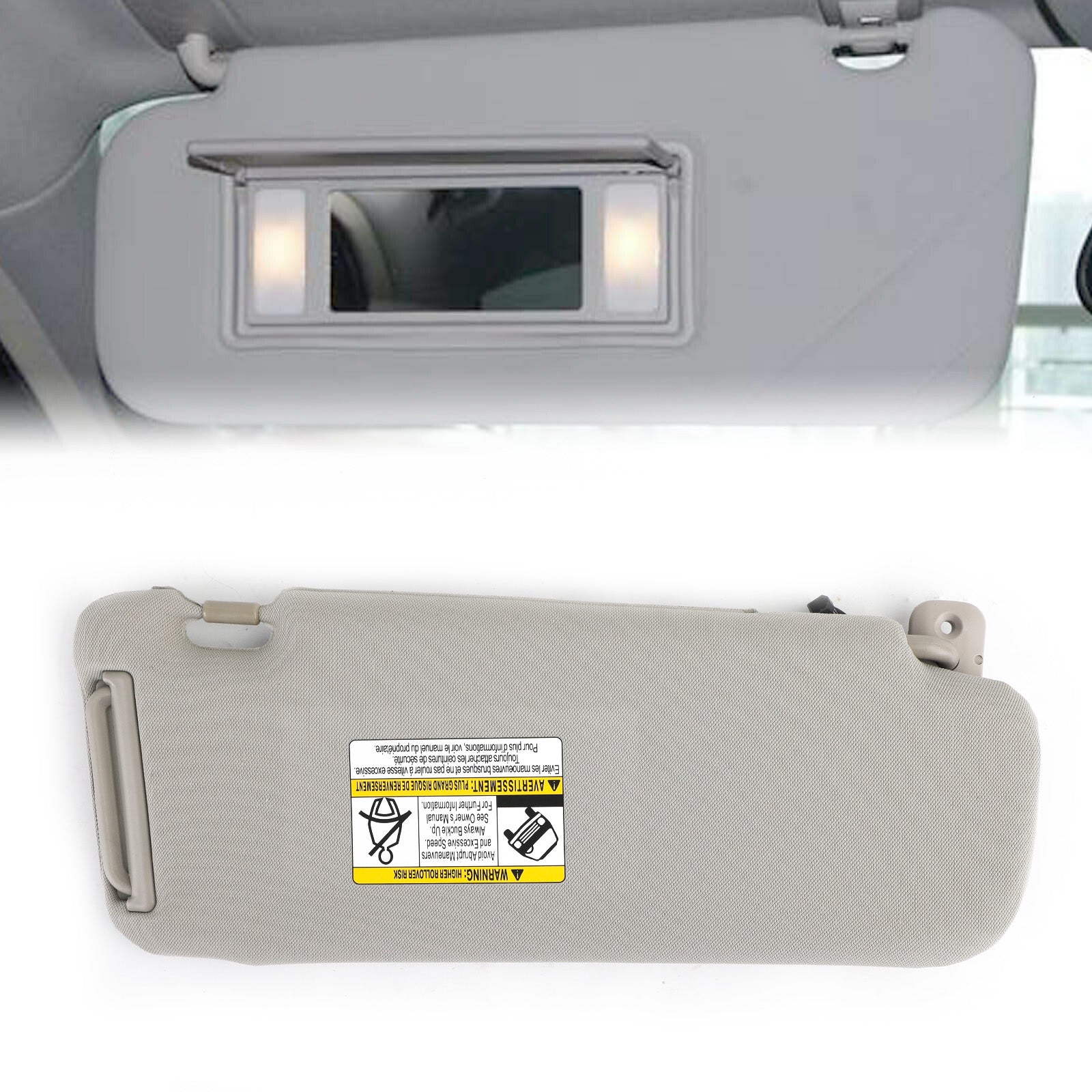 Mazda 2010-2015 CX-9 CX9 TDY1-69-320 TDY169320 Gray Driver Sun Visor Generic