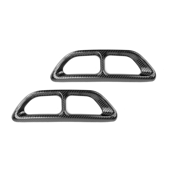 2pcs Carbon Fiber Steel Rear Cylinder Exhaust Pipe Cover For Honda Accord 18-19 Generic CA Market