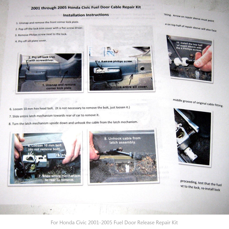 Kit de reparación de liberación de puerta de combustible nuevo para Honda Civic 2001-2005 genérico