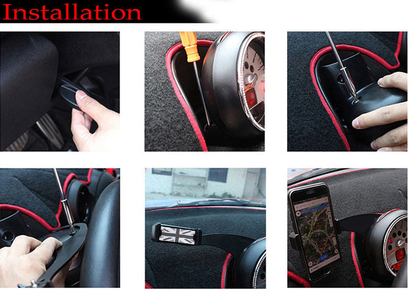 Mini Cooper R55 R56 Rotation Car Moible Phone Mount Cradle Holder Stand For Generic