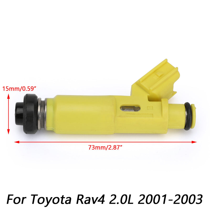 1 inyector de combustible compatible con flujo para 23250-28050 2001-2003 Toyota Rav4 2.0L nuevo genérico