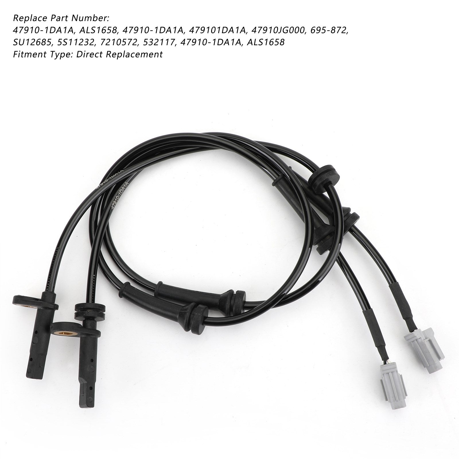 2Pcs Front ABS Wheel Speed Sensor For Nissan Rogue 2.5L 2008-2013 ALS1658 Generic CA Market