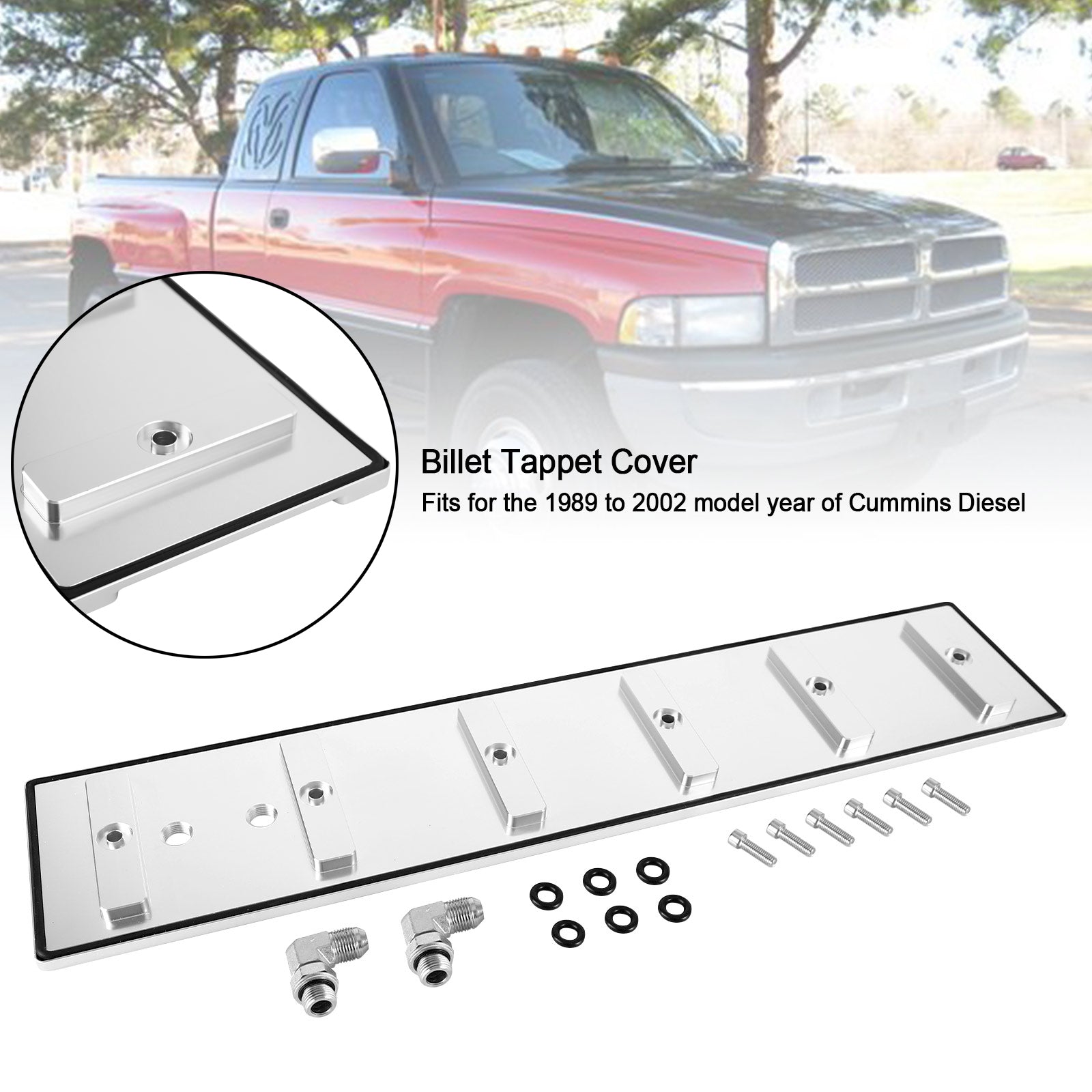 Billet Tappet Cover Fits for 1989 - 2002 Cummin's 5.9L Diesel Engines Generic