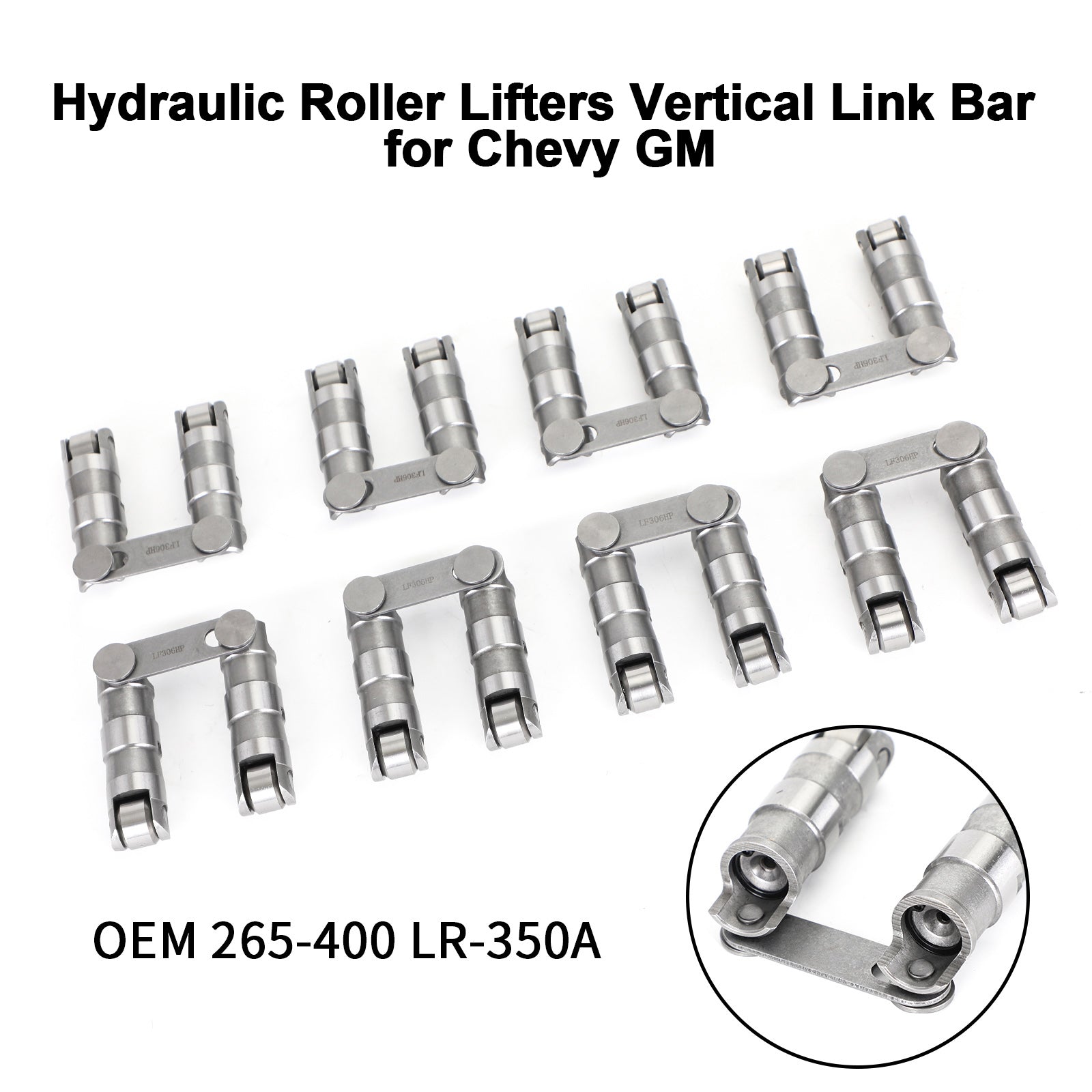 Solid Mechanical Roller Lifters Vertical Link Bar for Chevy GM 265-400 LR-350A Generic