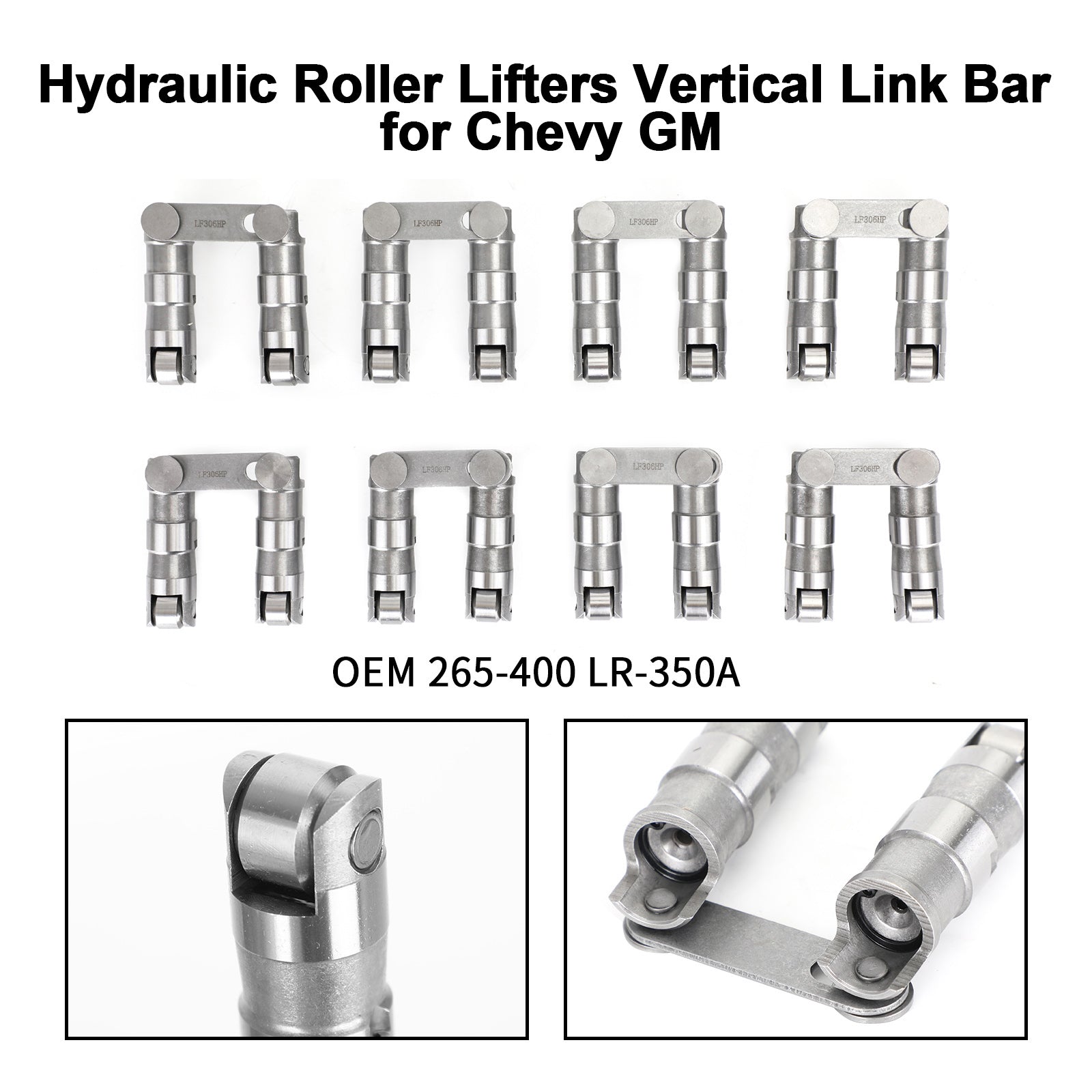 Solid Mechanical Roller Lifters Vertical Link Bar for Chevy GM 265-400 LR-350A Generic