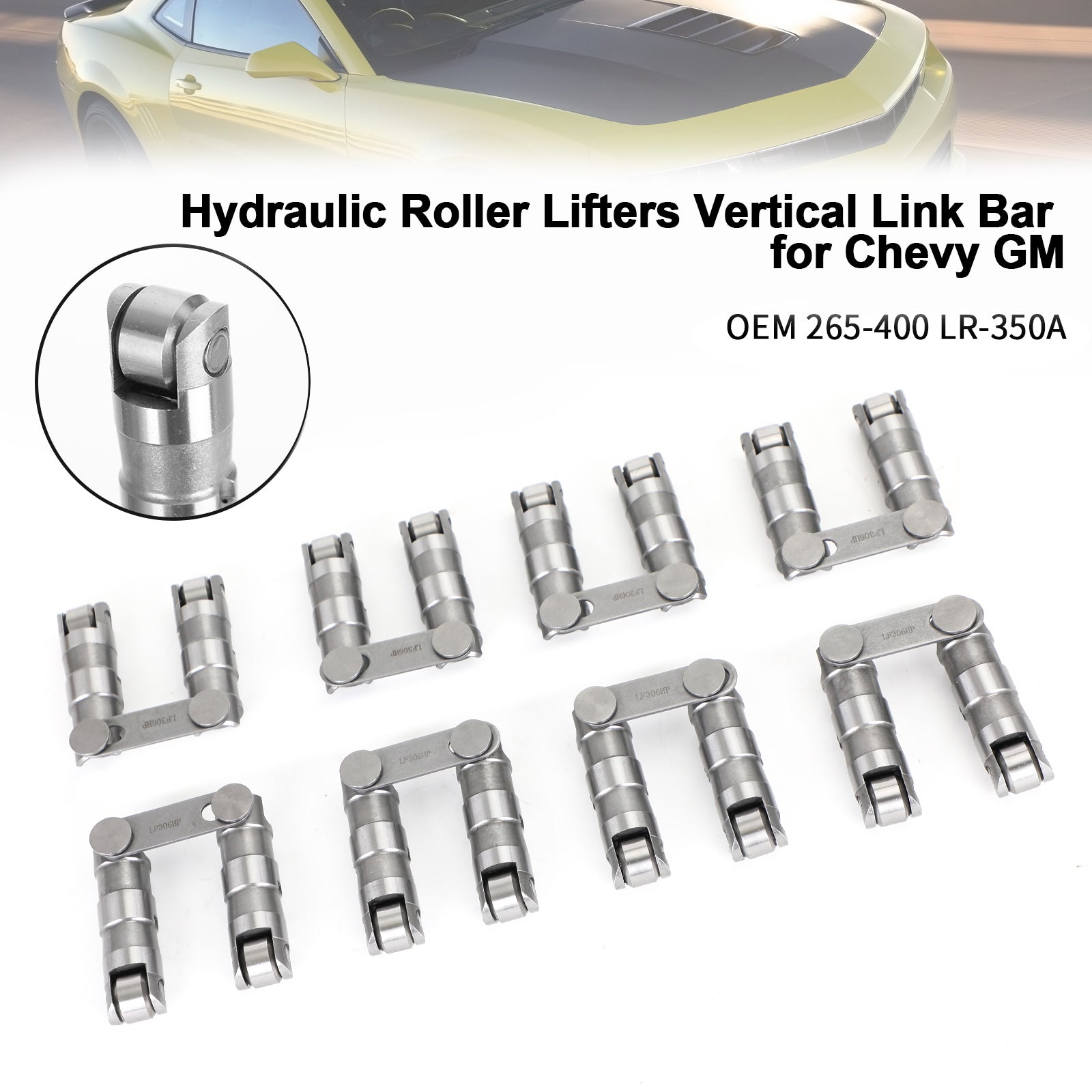 Solid Mechanical Roller Lifters Vertical Link Bar for Chevy GM 265-400 LR-350A Generic