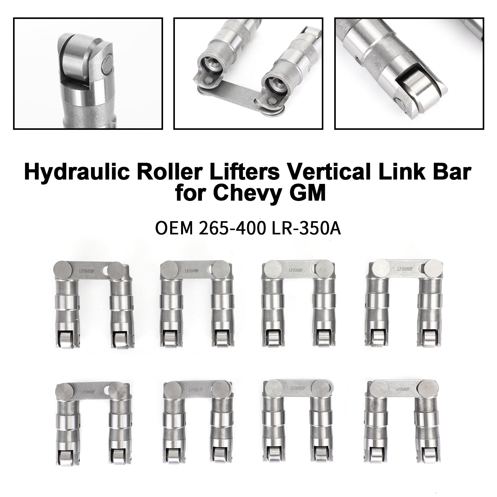 Solid Mechanical Roller Lifters Vertical Link Bar for Chevy GM 265-400 LR-350A Generic