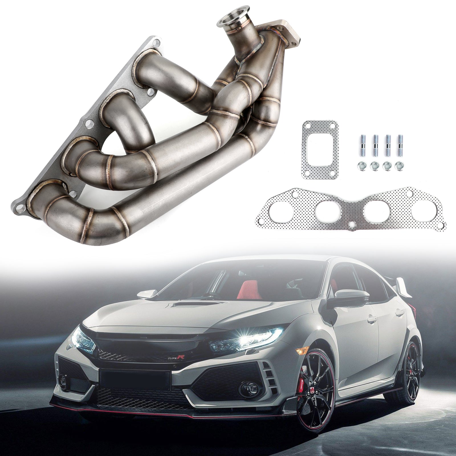 1994-2001 Honda Integra K20 K24 Exhaust Pipe V2 Turbo Manifold T3