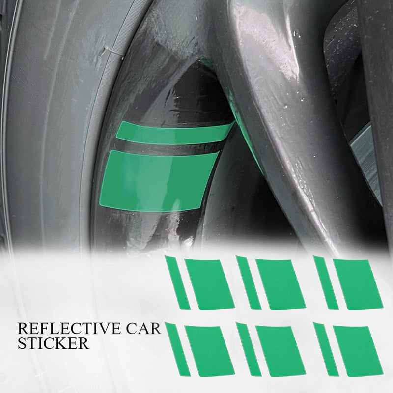 6pcs Reflective Car Wheel Rim Vinyl Decal Sticker For 18"-21" Universal Generic