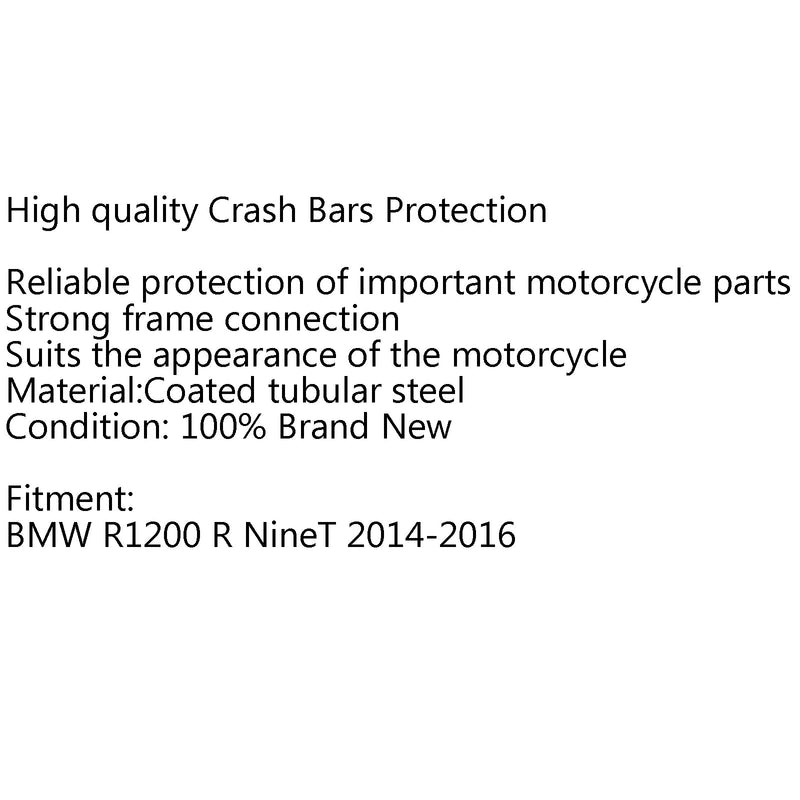 حماية جديدة لقضيب تحطم المحرك لسيارات BMW R1200 R NineT 2014-2016 Generic