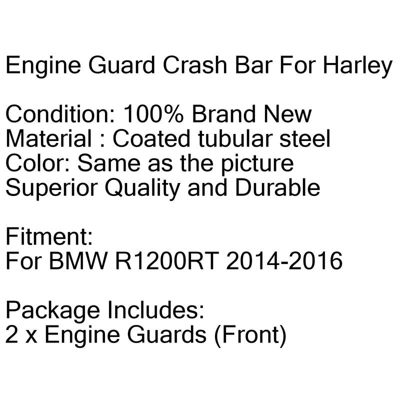 Barras de protección delanteras del motor Heed para BMW R 1200 RT R1200RT 2014-2016 Genérico