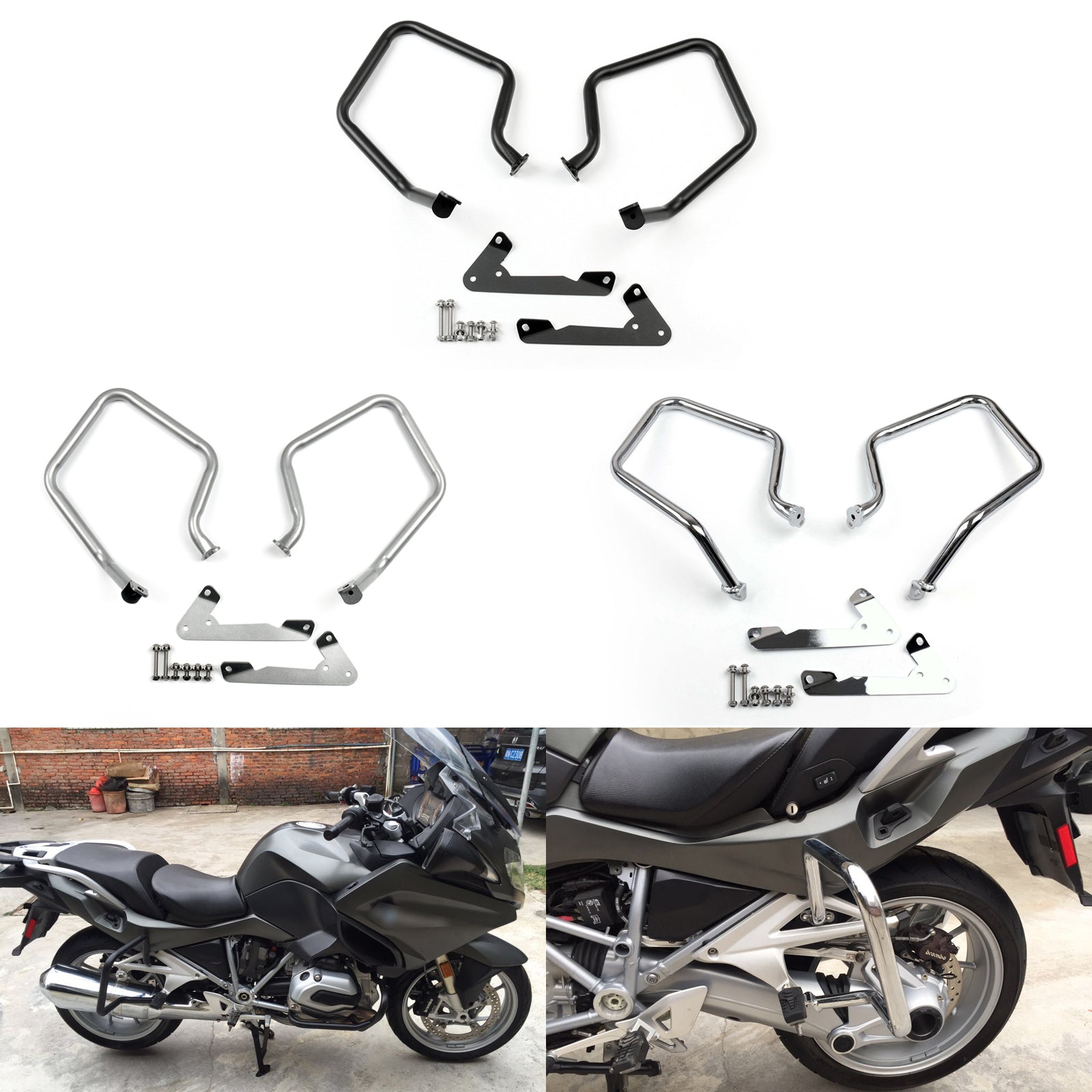 Rear Engine Guard Crash Bars Heed For BMW R 1200 RT R1200RT 2014-2016