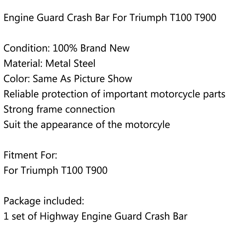 Barras protectoras de motor de carretera para Triumph T100 T900 2009-2017 2010 Genérico