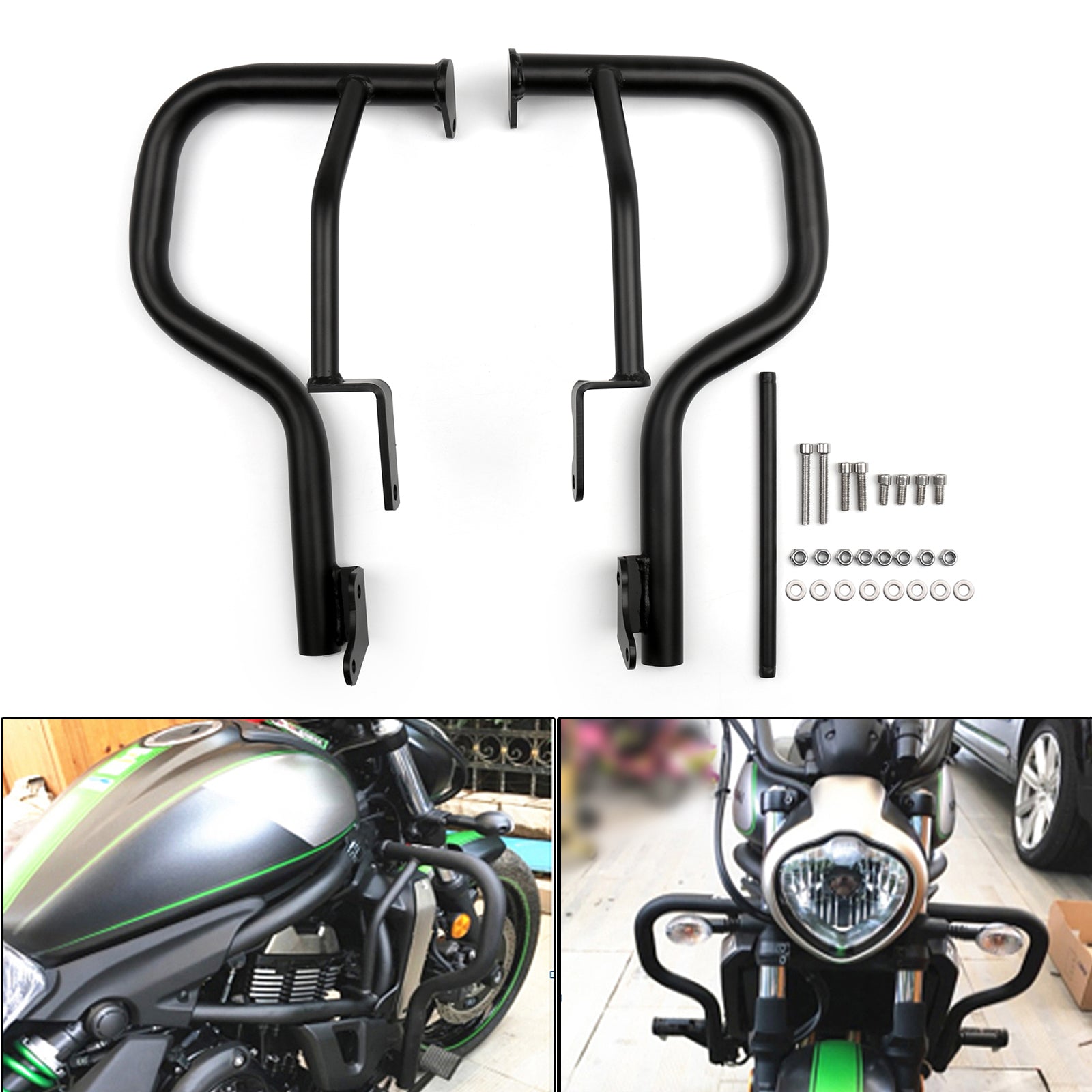 Engine Bumper Guard Crash Bar Protector Fit for Kawasaki Vulcan S 650 2015-2024 Generic