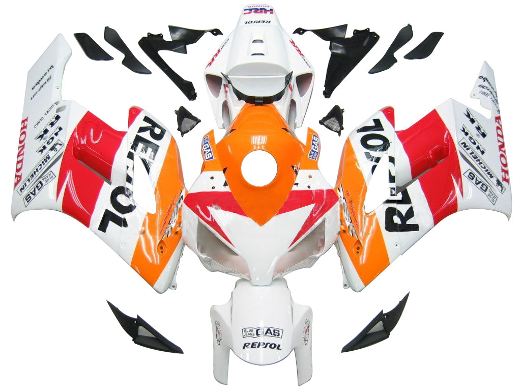 Fairings 2004-2005 Honda CBR 1000 RR أبيض برتقالي ريبسول عام