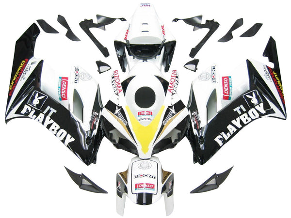 Fairings 2004-2005 Honda CBR 1000 RR Black White Playboy  Generic