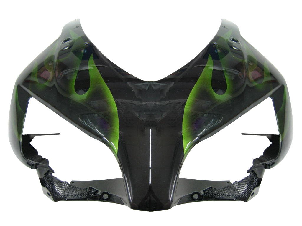 Fairings 2004-2005 Honda CBR 1000 RR لهب أسود وأخضر عام