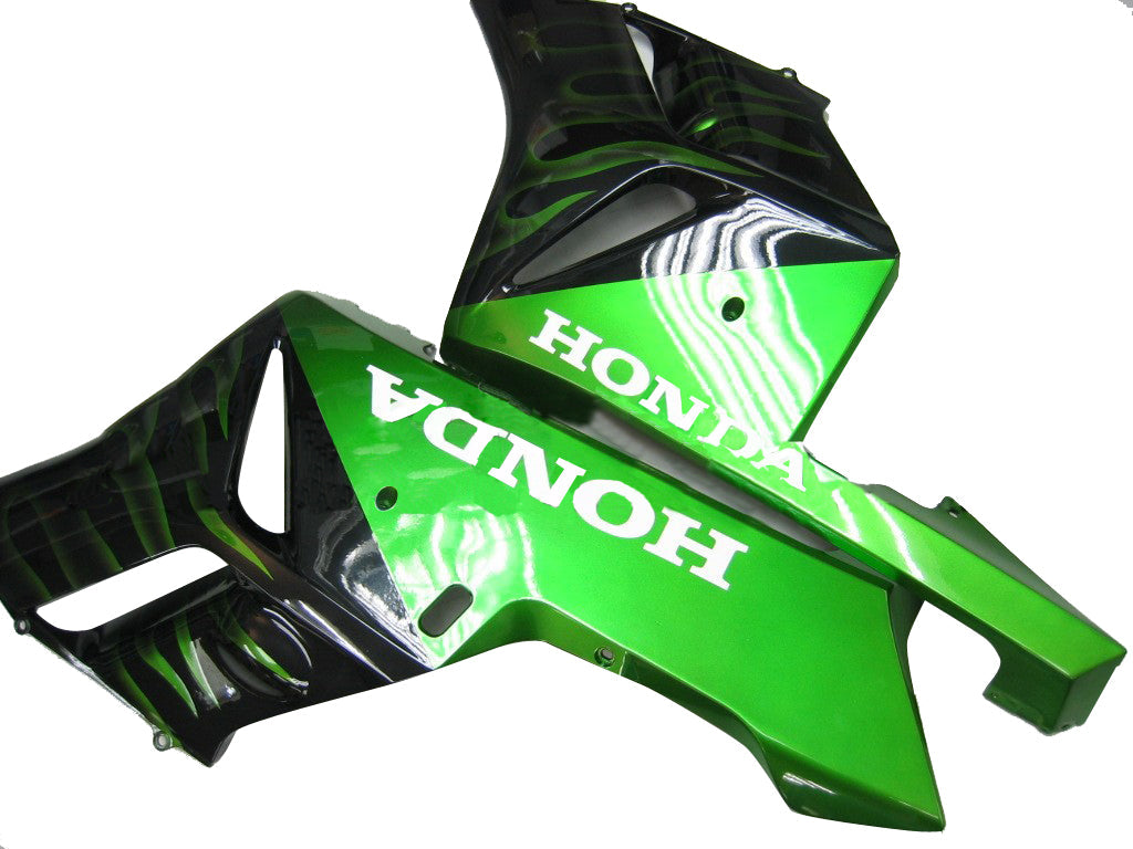 Fairings 2004-2005 Honda CBR 1000 RR لهب أسود وأخضر عام