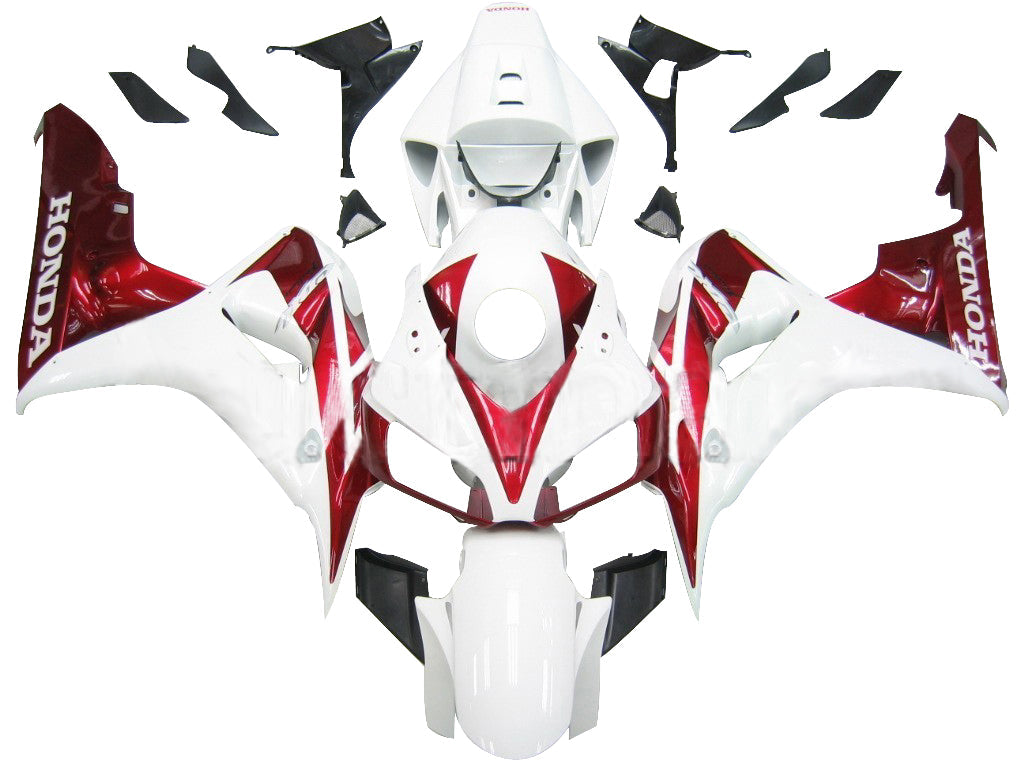 Fairings 2006-2007 Honda CBR 1000 RR White & Cherry Red Honda  Generic