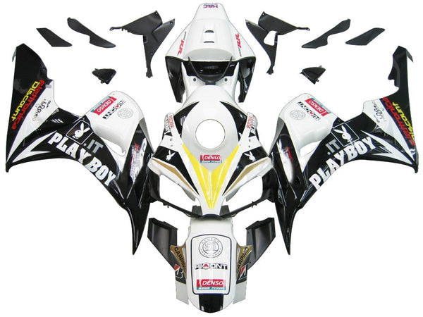 Carenados 2006-2007 Honda CBR 1000 RR blanco y negro Playboy genérico