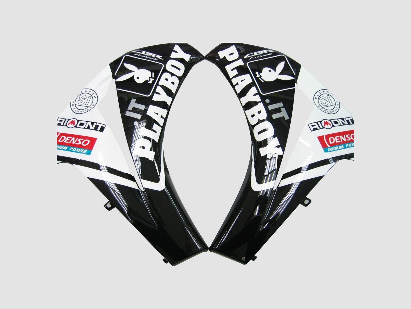 Fairings 2008-2011 Honda CBR 1000 RR أسود أبيض بلاي بوي عام