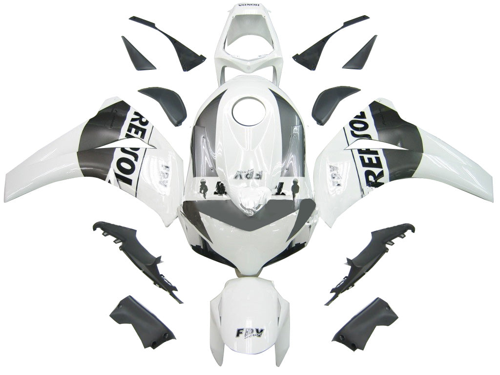 Fairings 2008-2011 Honda CBR 1000 RR أبيض وفضي ريبسول عام