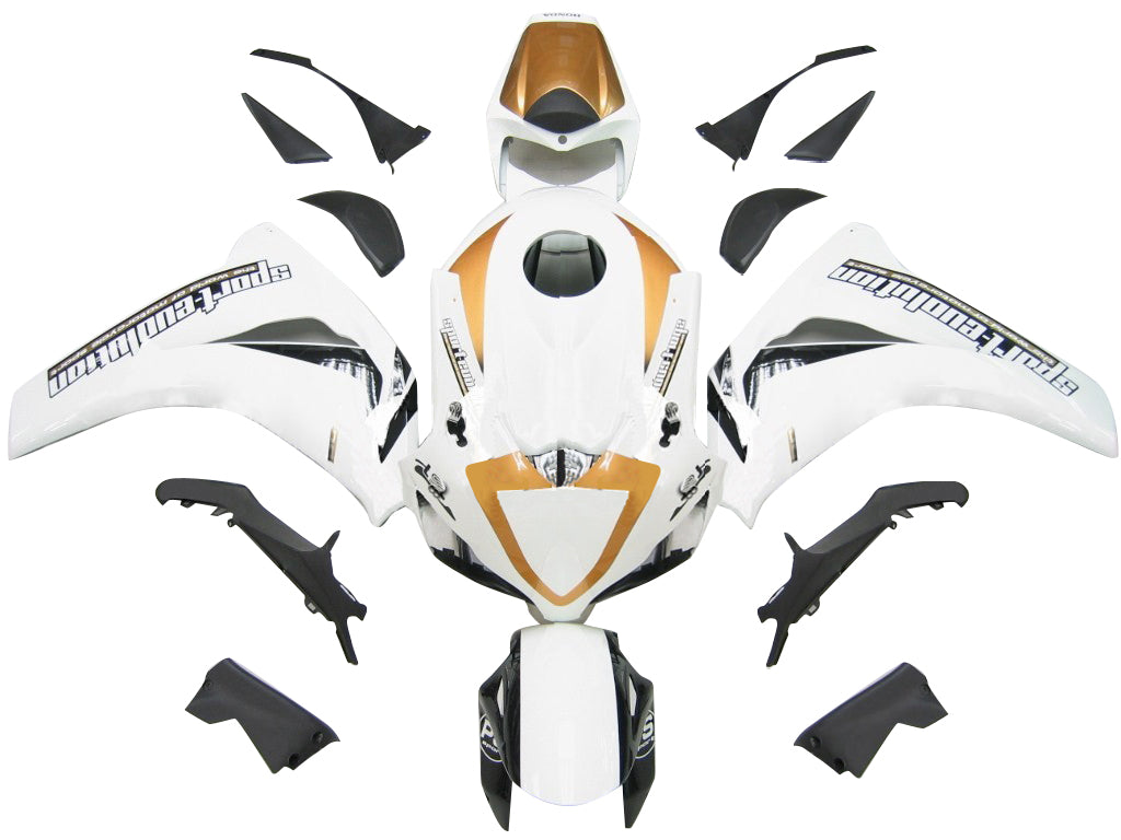 Fairings 2008-2011 Honda CBR 1000 RR أبيض وذهبي Sport-Evo Generic