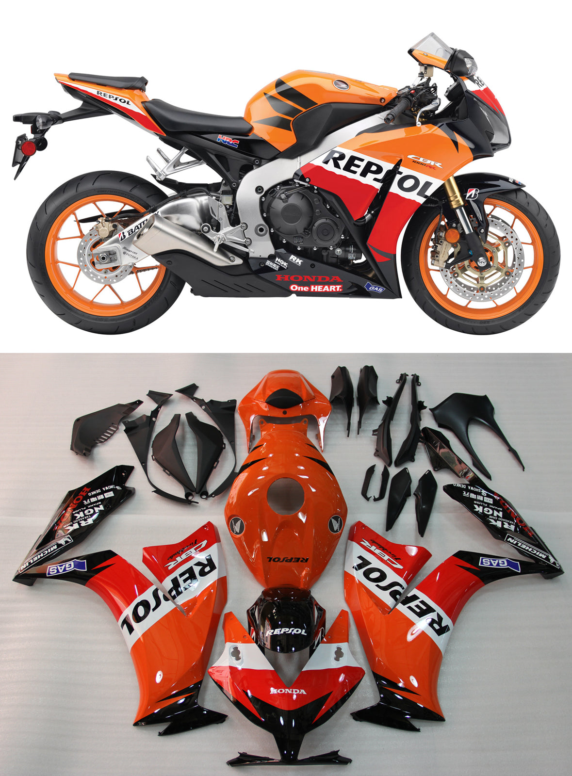 CBR1000RR (2012-2016) Bodywork Fairing ABS Injection Molded Plastics Set 8 Color Generic