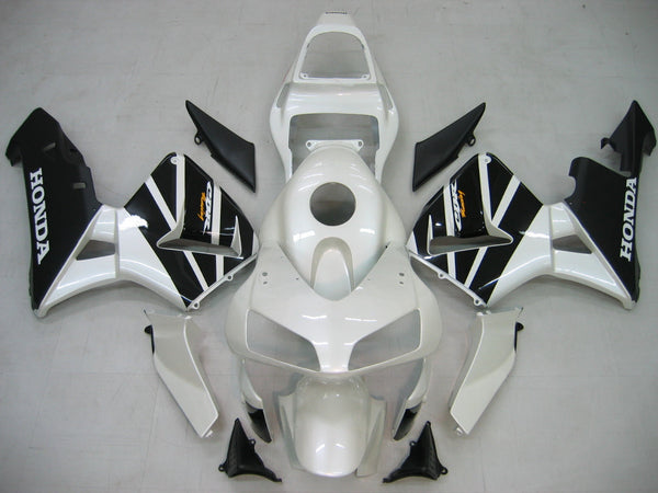 Fairings 2003-2004 Honda CBR 600 RR أبيض وأسود Honda Generic