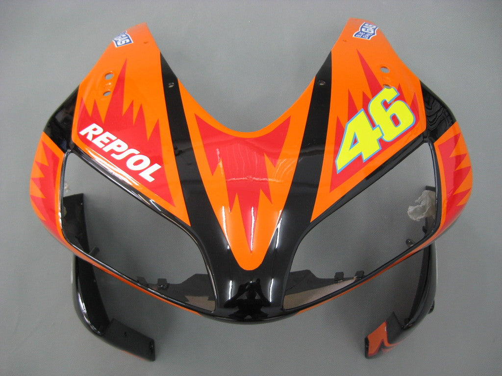 Fairings 2003-2004 Honda CBR 600 RR أصفر أسود فالنتينو روسي ريبسول موتو عام