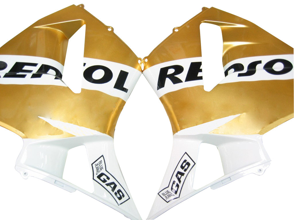 Fairings 2003-2004 Honda CBR 600 RR أبيض وذهبي ريبسول عام