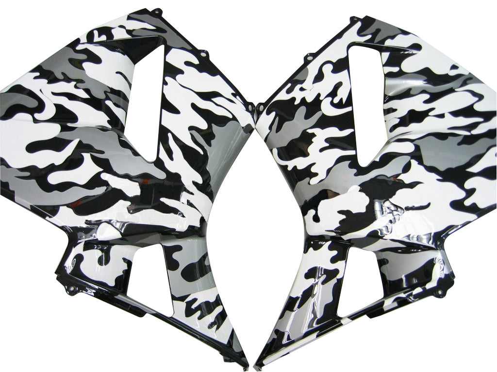 Fairings 2003-2004 Honda CBR 600 RR Blk Wht فضي مموه عام