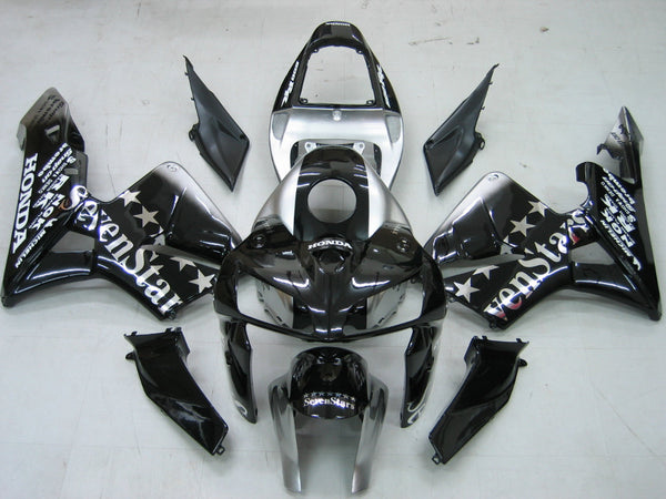 Carenados 2005-2006 Honda CBR 600 RR negro y plata SevenStars genérico
