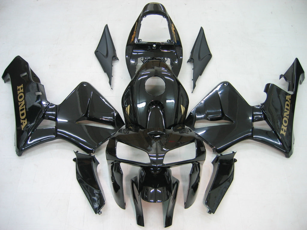 CBR600RR 2005-2006 Bodywork Fairing Black ABS Injection Molded Plastics Set Generic