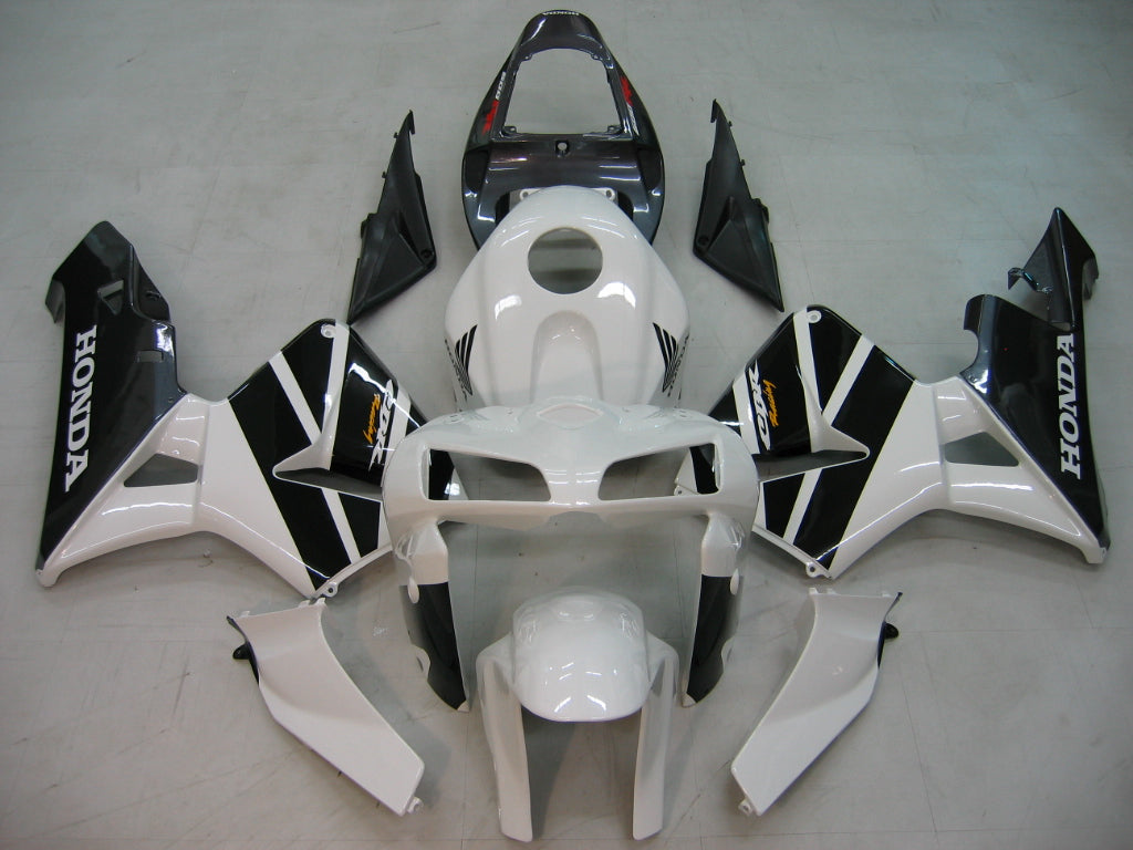 Fairings 2005-2006 Honda CBR 600 RR أبيض وأسود CBR عام