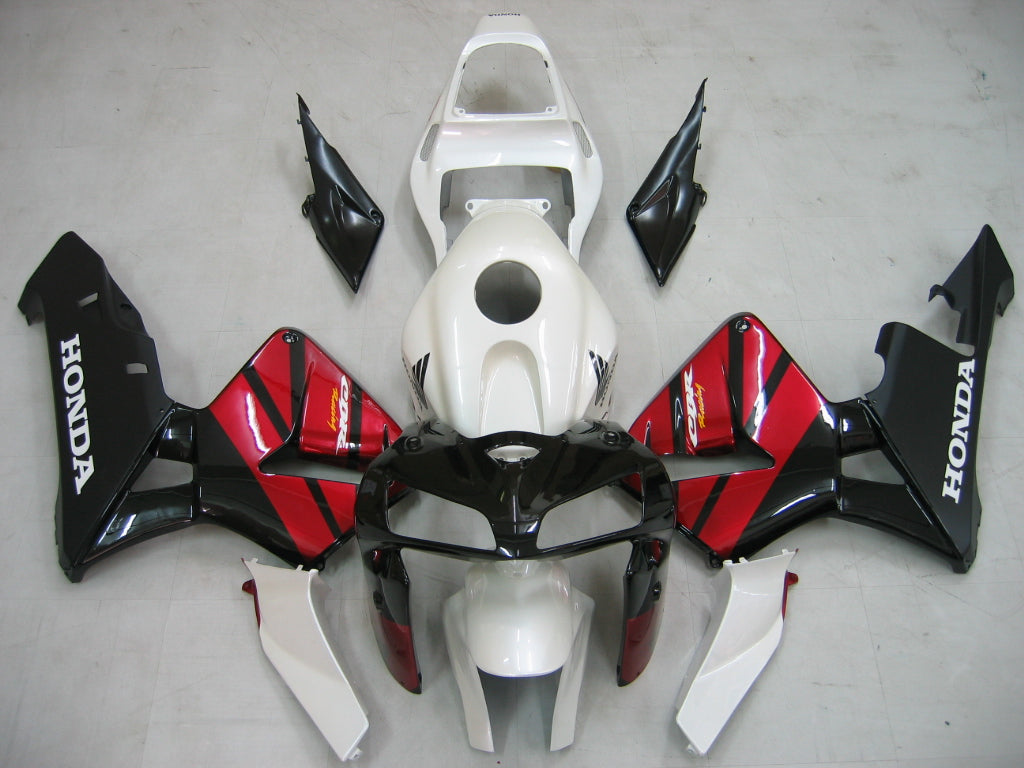 Fairings 2005-2006 Honda CBR 600 RR أسود أحمر فضي CBR Generic