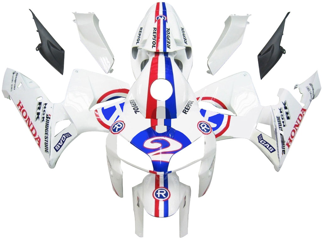 CBR600RR 2005-2006 Bodywork Fairing White ABS Injection Molded Plastics Set Generic