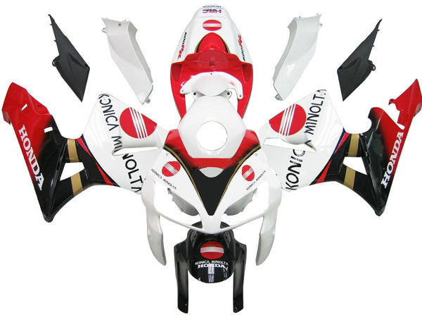 Fairings 2005-2006 Honda CBR 600 RR Red White Black Konica  Generic